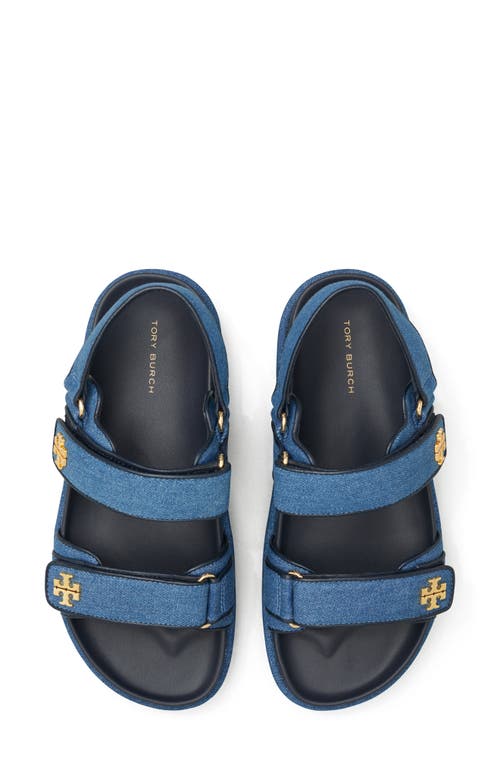 Shop Tory Burch Kira Slingback Sport Platform Sandal In Dark Denim/new Navy