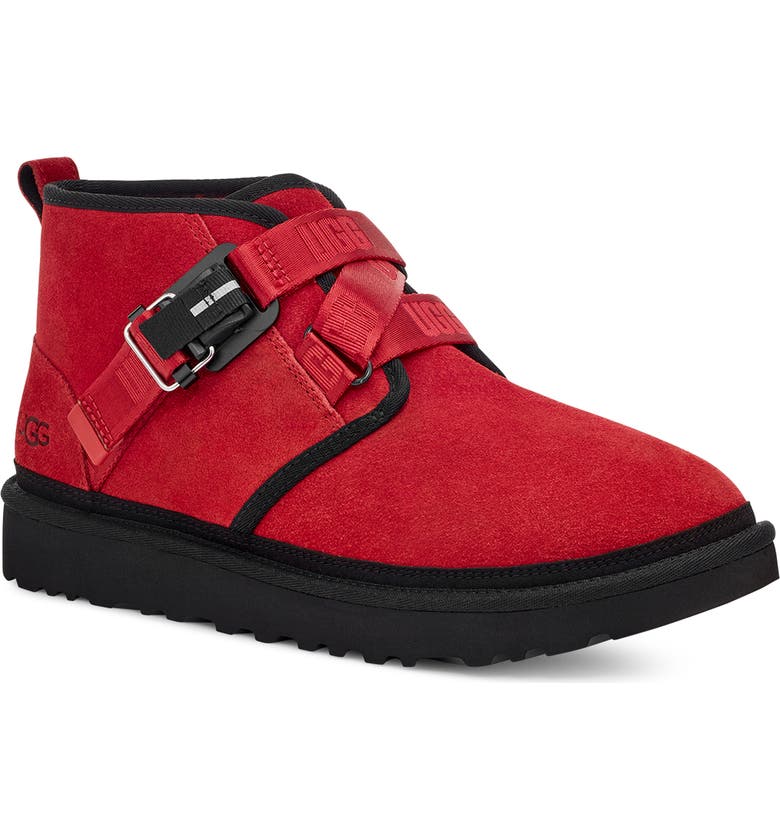 UGG<SUP>®</SUP> Neumel Quickclick Chukka Boot, Main, color, SAMBA RED / BLACK