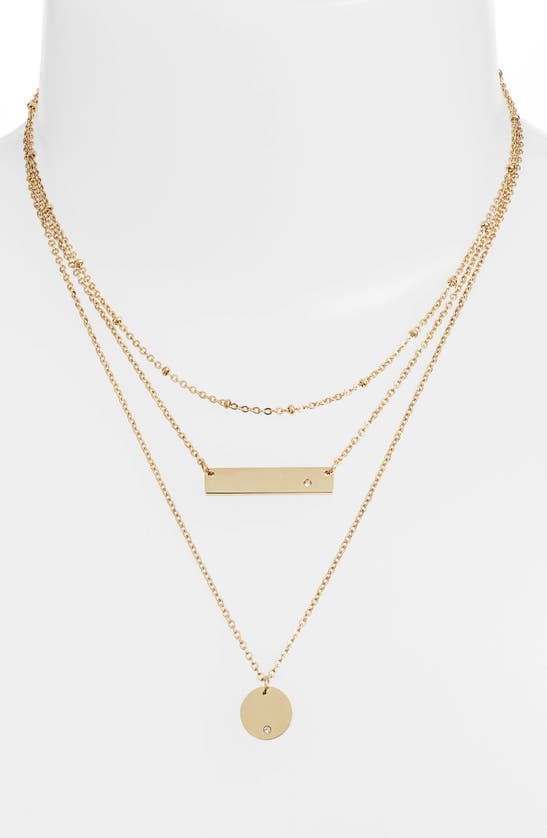 Shop Knotty Multistrand Pendant Necklace In Gold