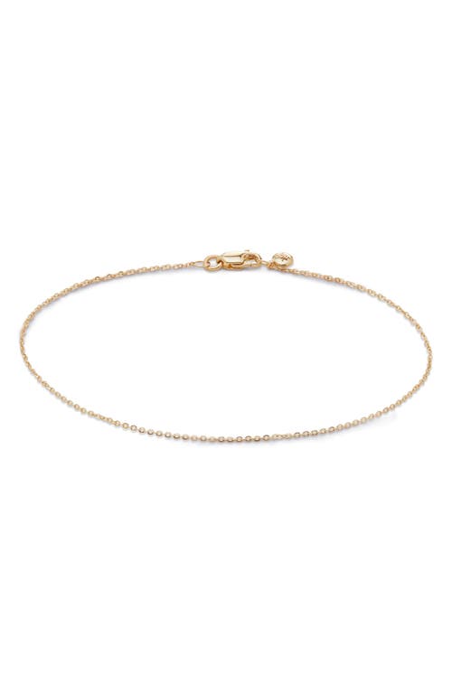 Monica Vinader Super Fine Chain Bracelet in 14K Solid Gold at Nordstrom, Size Medium