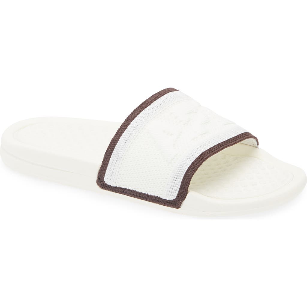 Apl Athletic Propulsion Labs Apl Big Logo Techloom Knit Sport Slide In Ivory/chocolate