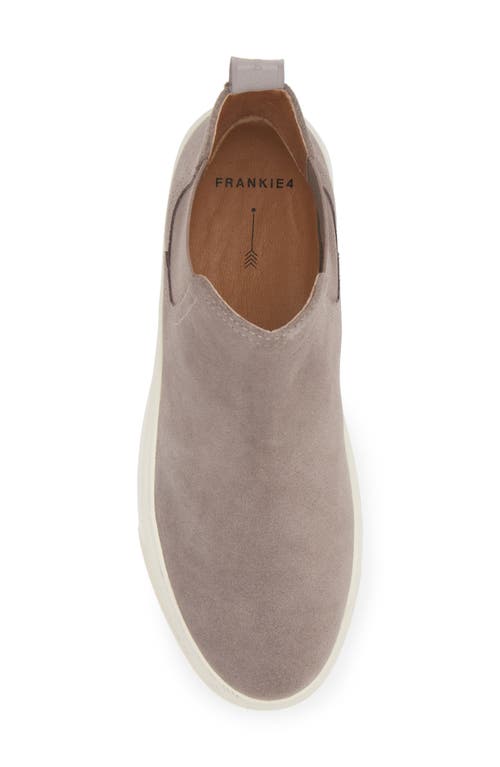 Frankie4 Crawford Platform Chelsea Boot In Dark Taupe Suede