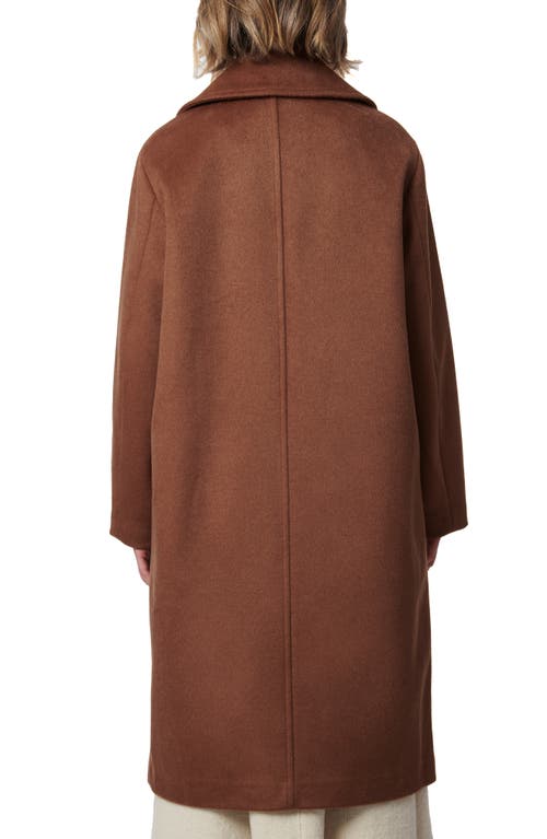 Bernardo Relaxed Double Breasted Coat In Cigar