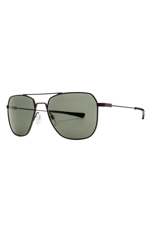 Shop Electric Rodeo 55mm Polarized Aviator Sunglasses In Matte Black/grey Polar