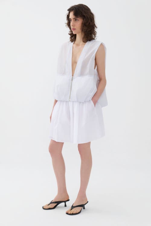 Nocturne Zippered Vest In White