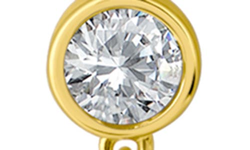 Cz By Kenneth Jay Lane Graduated Round Cubic Zirconia Drop Necklace In Clear/gold