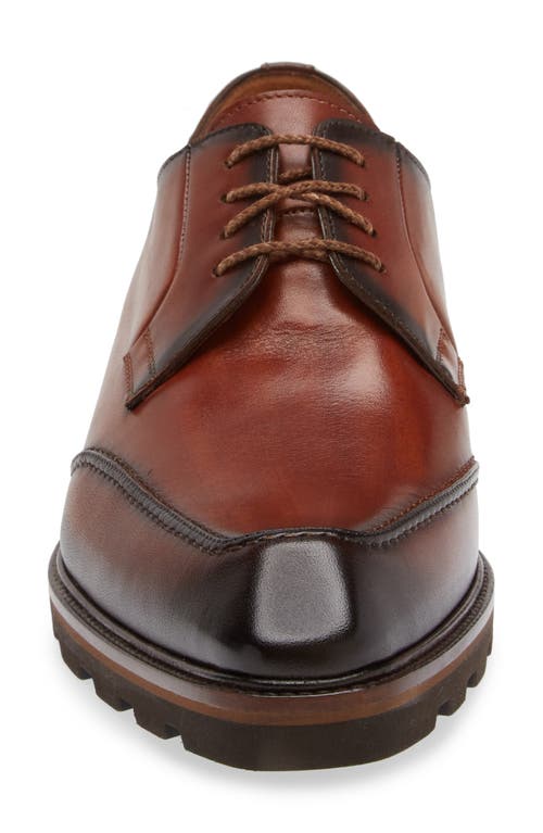 Shop Mezlan Lug Sole Derby In Mahogany