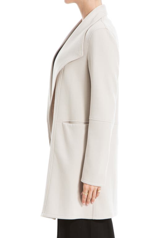 Max Studio Trapunto Scuba Knit Topper In Oyster