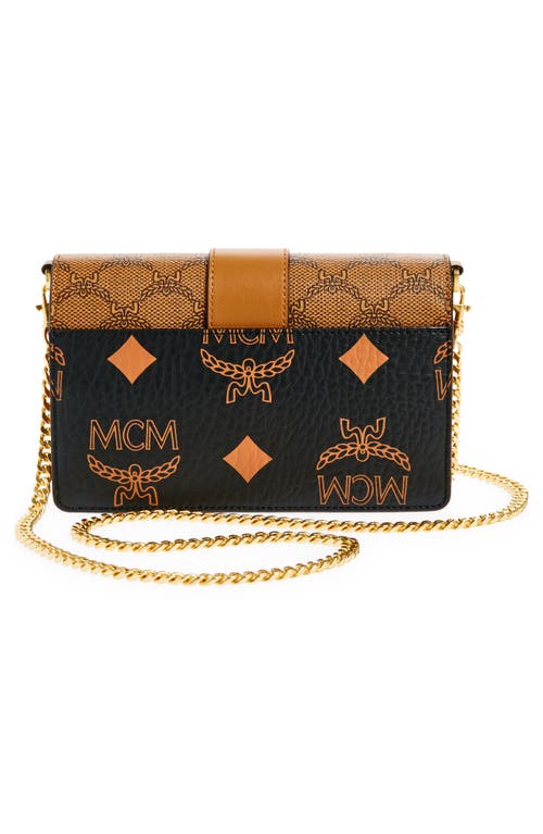 Shop Mcm Mini Tracy Visetos Lauretos Mix Crossbody Bag In Black