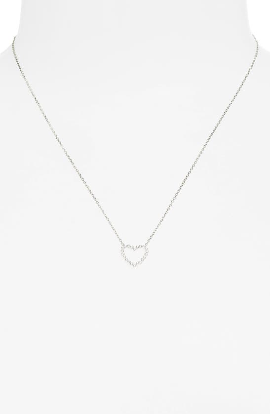 Shop Bony Levy Rita Diamond Open Heart Pendant Necklace In 18k White Gold