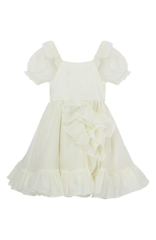 Habitual Kids Kids' Waterfall Ruffle Organza Party Dress Off-White at Nordstrom,