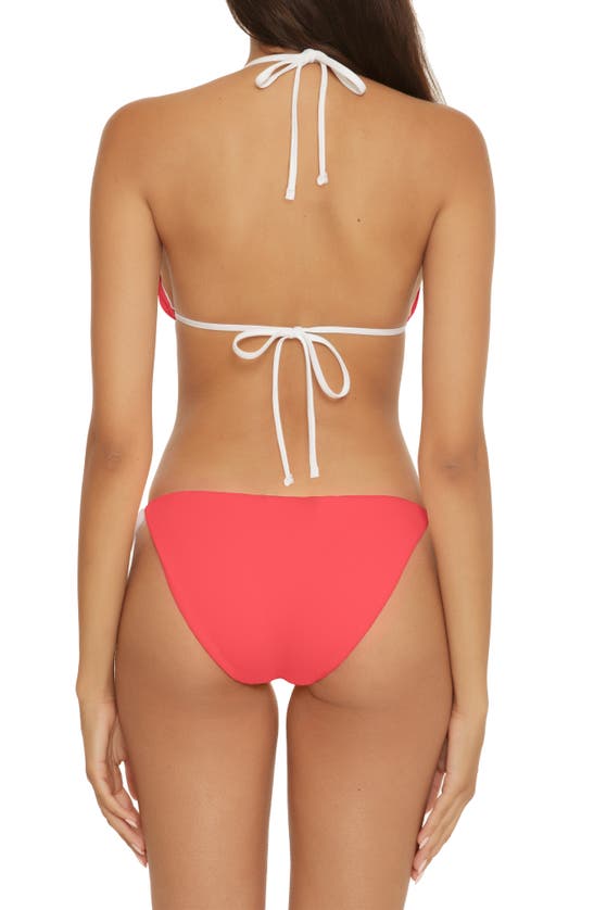 Shop Lucky Brand Reversible Rib Triangle Two-piece Swimsuit In Paprika