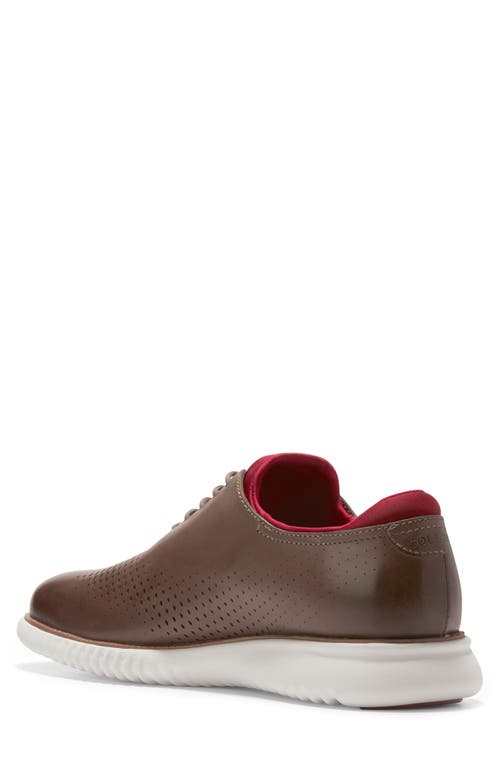 Shop Cole Haan 2.zerogrand Laser Wing Derby In Pecan/truffle/cobblestone