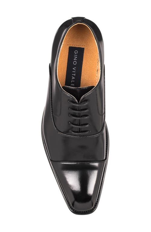Gino Vitale Cap Toe Oxford In Black