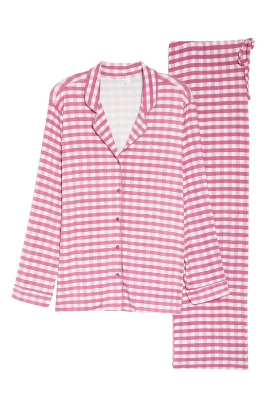 Nordstrom Moonlight Eco Pajamas In Purple Mellow Gingham