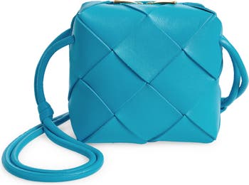 Bottega Veneta Intrecciato Nodini Crossbody Bag - Blue Crossbody Bags,  Handbags - BOT216953