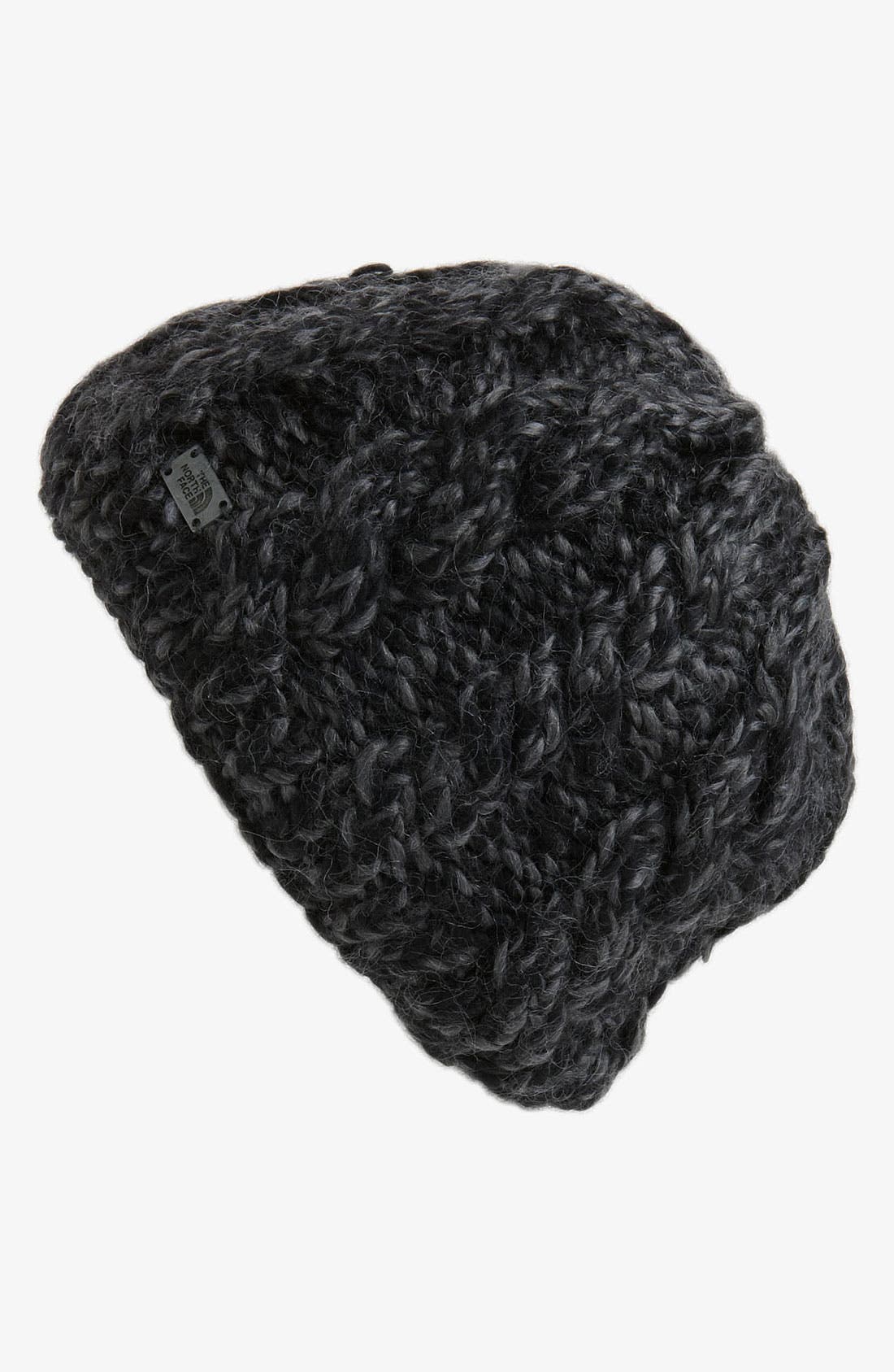 north face fuzzy cable beanie