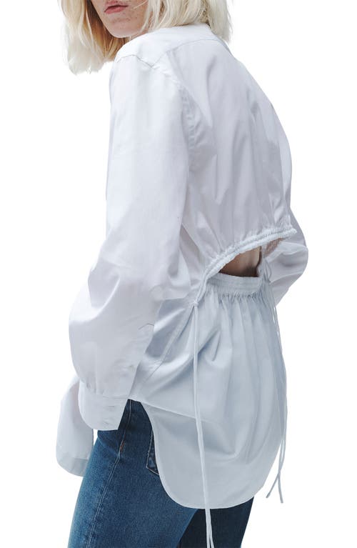 Rag & Bone Ellison Poplin Button-up Shirt In White