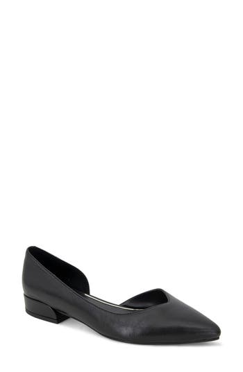 Shop Kenneth Cole Carmina Half D'orsay Flat In Black