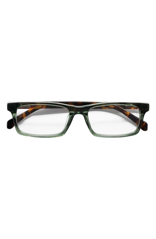 eyebobs Number Crunchers 54mm Rectangular Reading Glasses in Green Tortoise/Clear