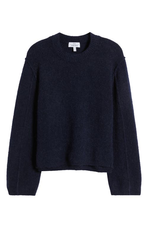 Shop & Other Stories Seam Sleeve Crewneck Sweater In Blue Dark