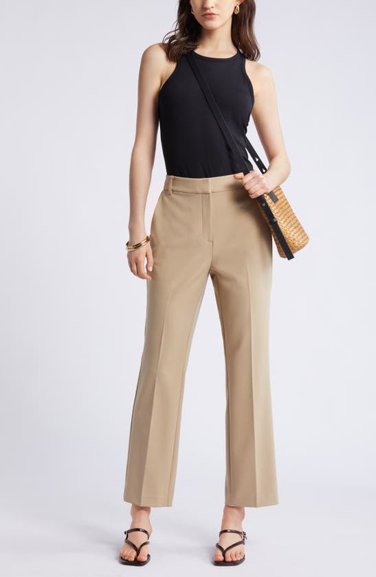 Nordstrom Bootcut Trousers In Tan Travertine