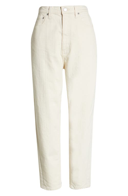 Ag Renn High Waist Crop Straight Leg Jeans In Ecru Dunes