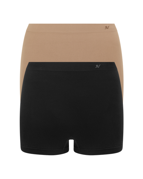 Shop Nudea The Essentials Boxer In Black, Bare 03 & Blush Pink