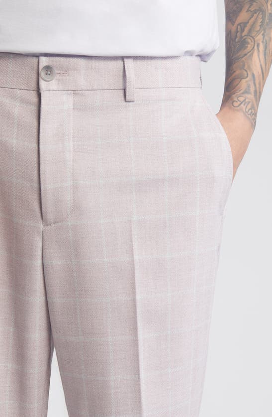 Shop Open Edit Plaid Pants In Pink-white Genoa Pane