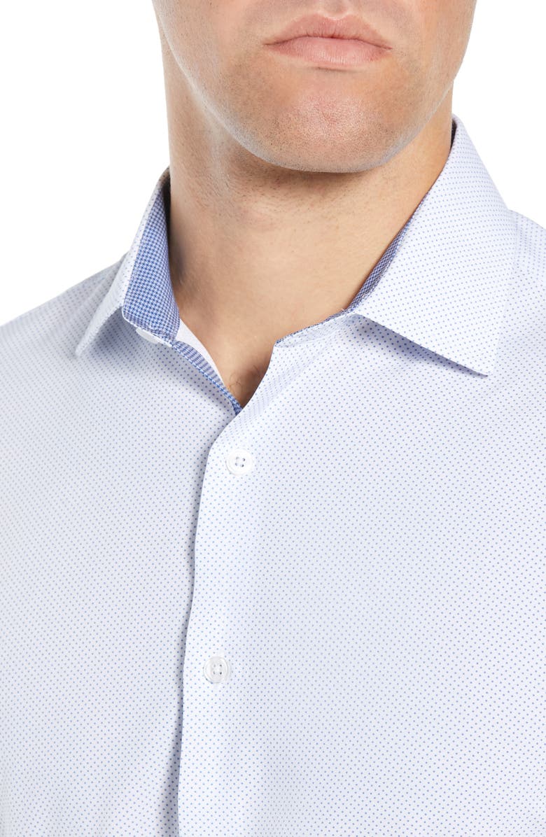 W.R.K Slim Fit Performance Stretch Dot Dress Shirt, Alternate, color, 