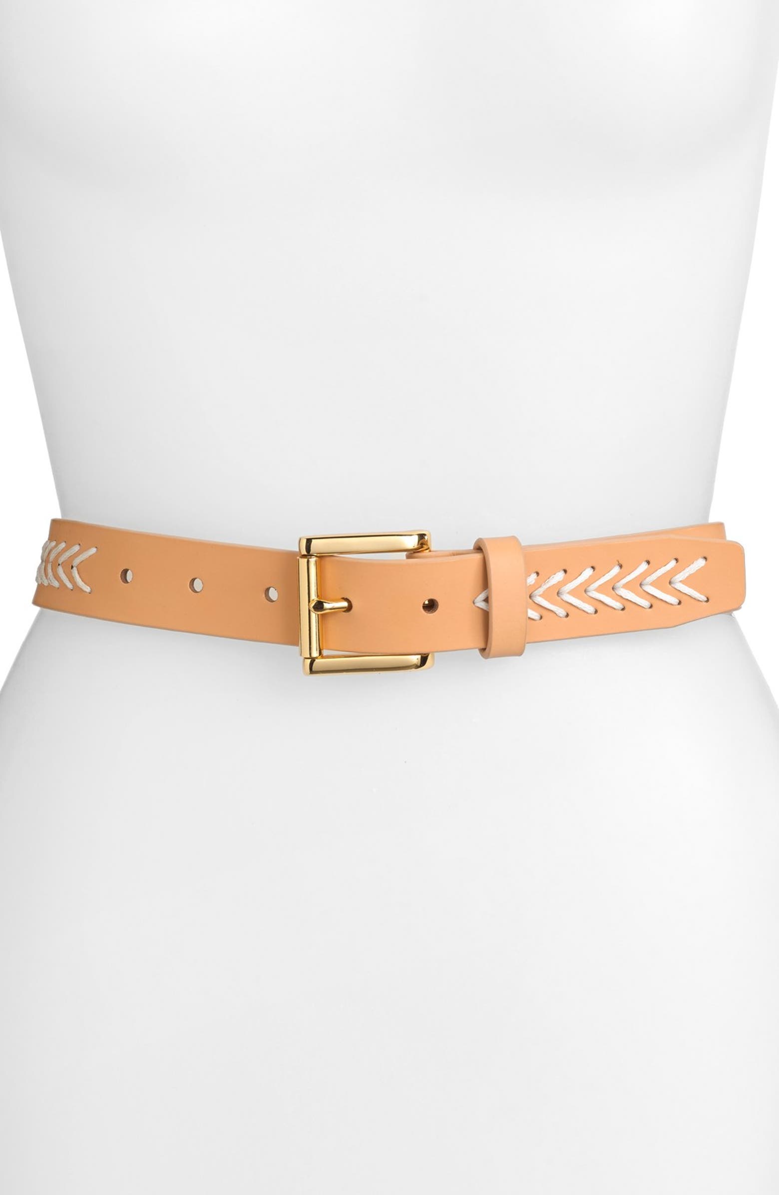 Vince Camuto Waxed Cord & Leather Belt | Nordstrom