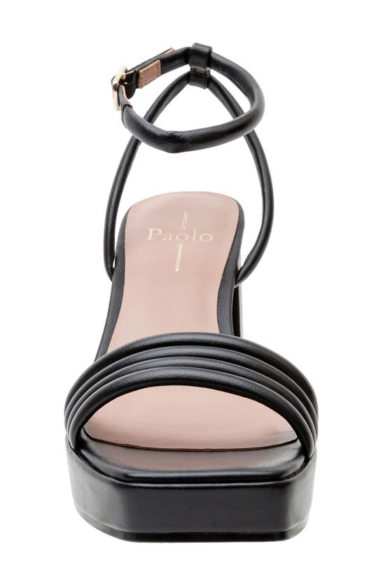 Linea Paolo Eve Ankle Strap Platform Sandal In Black