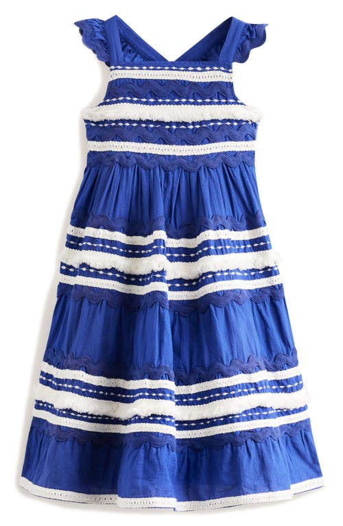 Mini Boden Kids' Embellished Cotton Sundress In Sapphire Blue