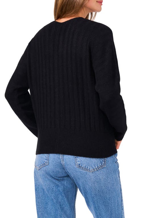 Shop Vince Camuto Rib Sweater In Rich Black