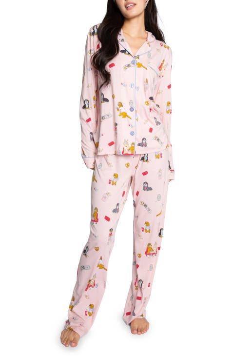 PJ Salvage Women's Loungewear Cabin & Cocktails Long Sleeve Top, Pink  Dream, XS at  Women's Clothing store
