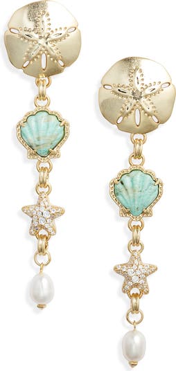 Kendra Scott Brynne Shell Linear Drop Earrings | Nordstrom