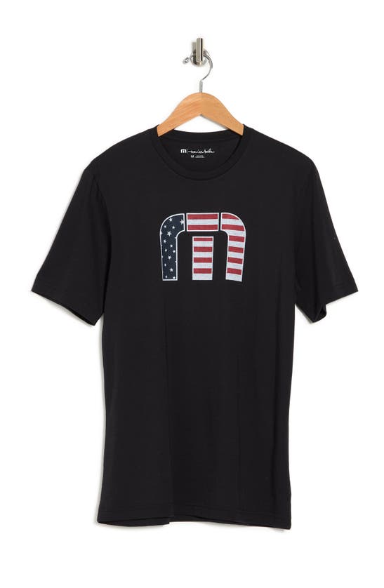 Travismathew Stamp Act Logo T-shirt In Black