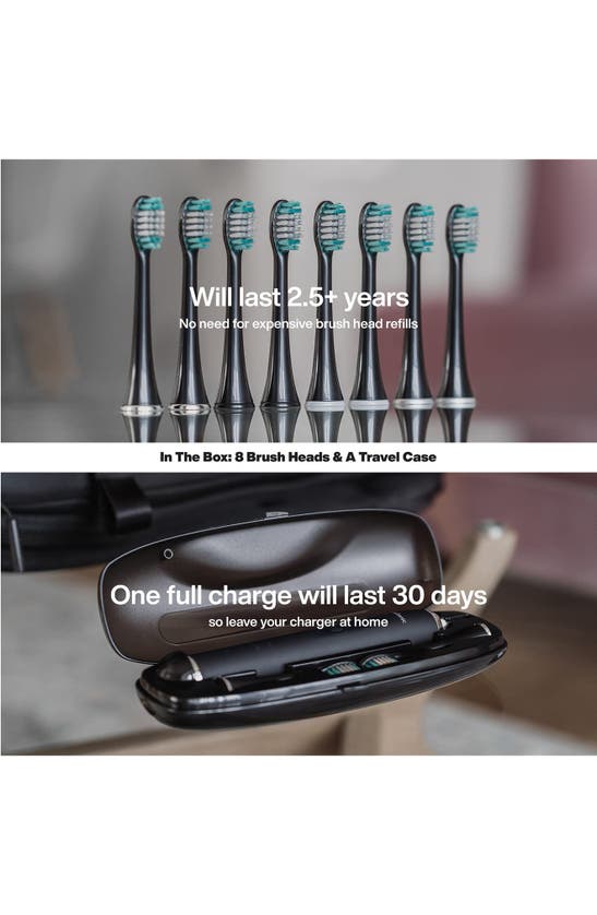 Shop Aquasonic Black Series Ultra Sonic Whitening Toothbrush With 8 Dupont Brush Heads & Travel Case