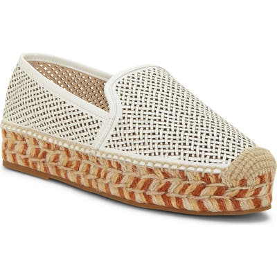 Vince Camuto Hamorra Cutout Flatform Espadrille, White