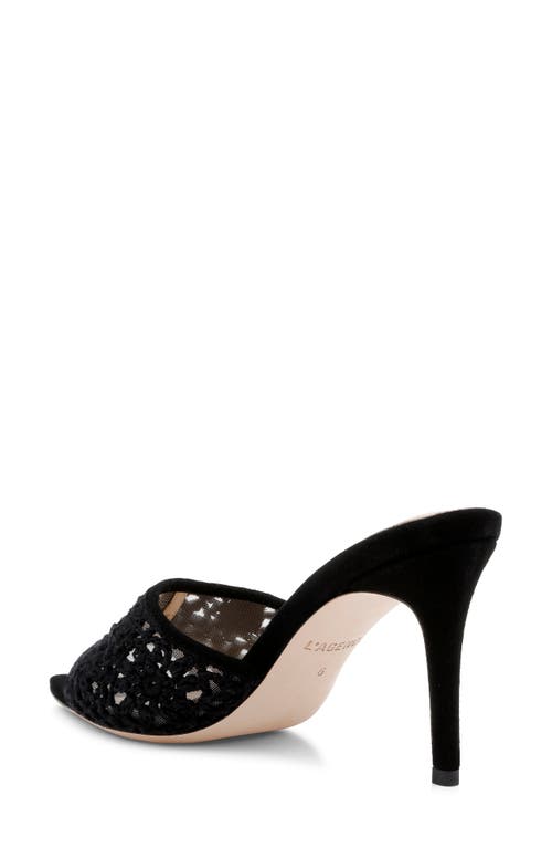 L Agence Armande Pointed Toe Slide Sandal In Black