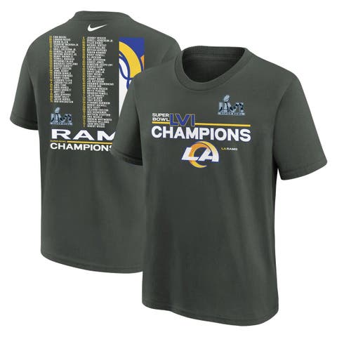 Nike Super Bowl LVI Champions Roster (NFL Los Angeles Rams) Men's T-Shirt.