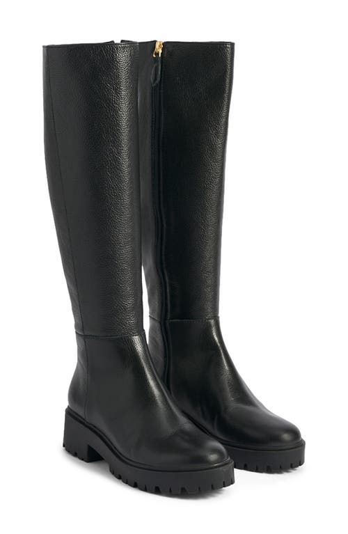 MARION PARKE Elizabeth Knee High Platform Boot in Black 