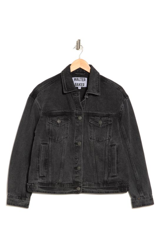 Walter Baker Shawna Denim Jacket In Black Wash