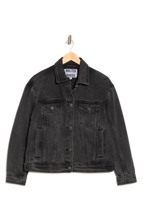 Shop Walter Baker Shawna Denim Jacket In Black Wash