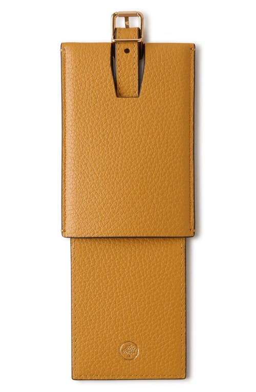 Mulberry Leather Luggage Tag In Deep Amber