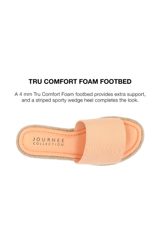 Journee Collection Rosey Wedge Sandal In Peach
