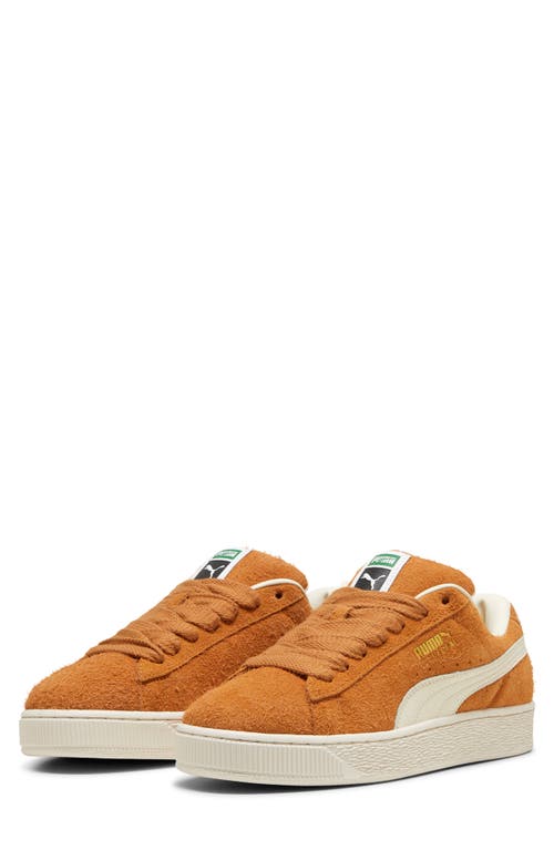 Puma Suede Xl Hairy Sneaker In Orange