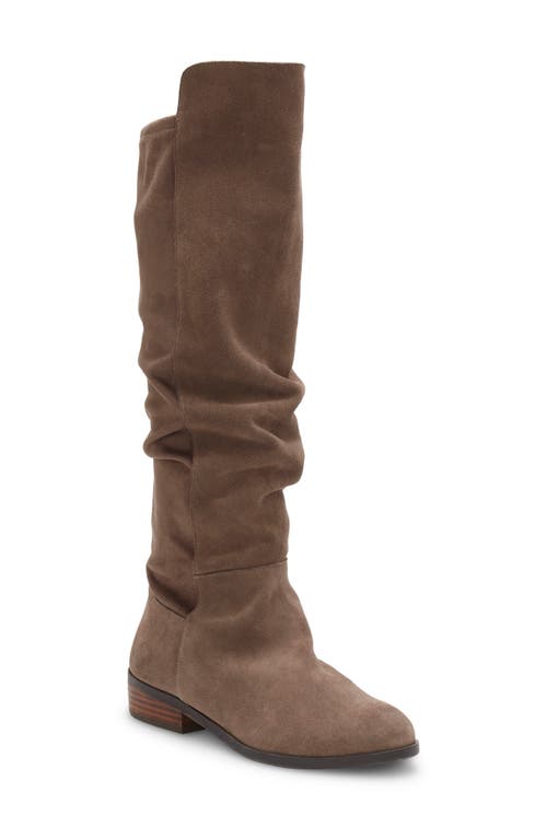 Lucky Brand Women's Calypso Wide-Calf Crop Over-The-Knee Boots Women's Shoes, Falcon, 7M