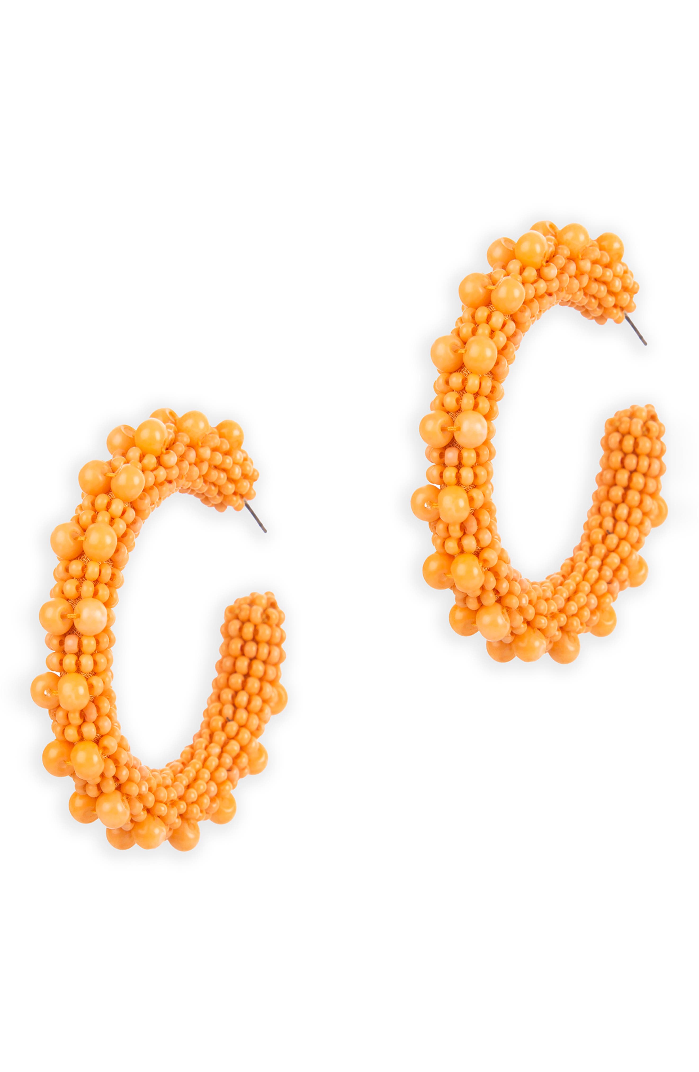 womens orange earrings