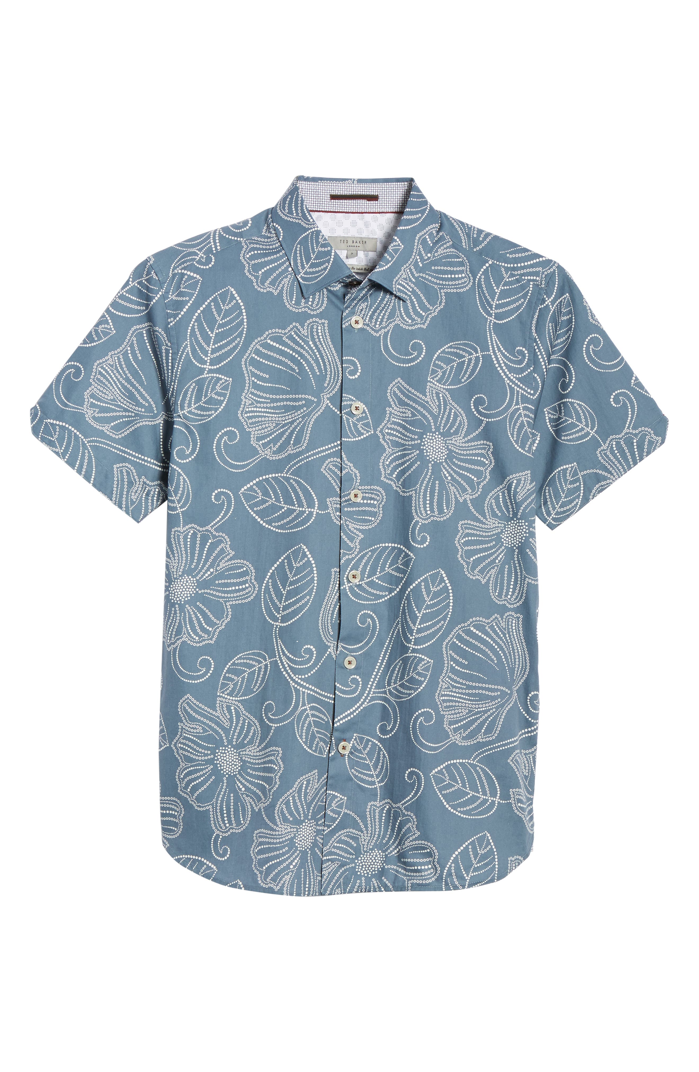 Ted Baker London | Eraser Slim Fit Short Sleeve Hawaiian Shirt ...